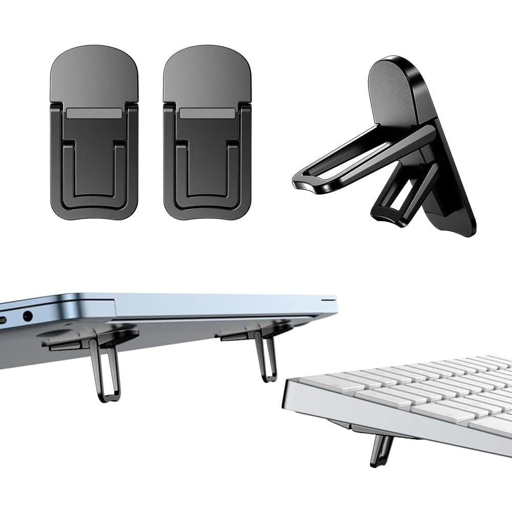 Zinc Alloy Invisible Laptop Stand – Portable Ergonomic Riser & Cooling Support for Laptops