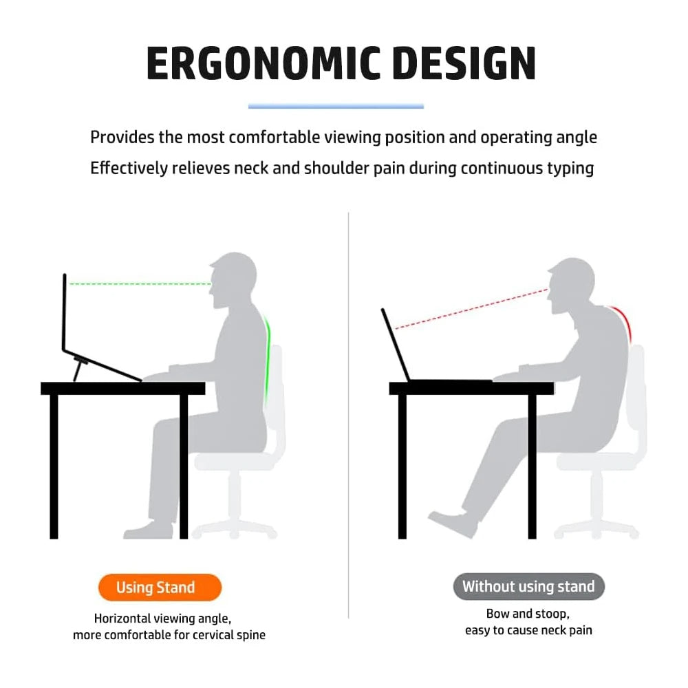 Zinc Alloy Invisible Laptop Stand – Portable Ergonomic Riser & Cooling Support for Laptops