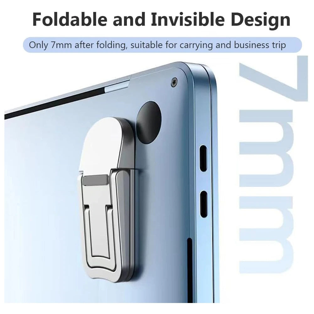 Zinc Alloy Invisible Laptop Stand – Portable Ergonomic Riser & Cooling Support for Laptops