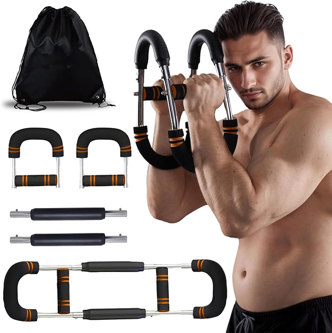 Adjustable Arm Strength Device 40–60KG – U-Shaped Chest Expander, Biceps & Wrist Exercise Fitness Equipment for Men