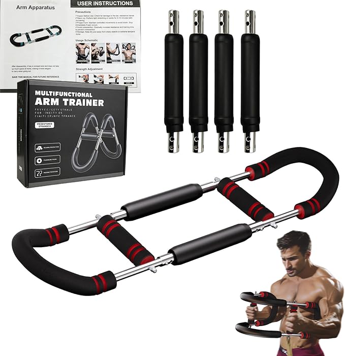 Adjustable Arm Strength Device 40–60KG – U-Shaped Chest Expander, Biceps & Wrist Exercise Fitness Equipment for Men