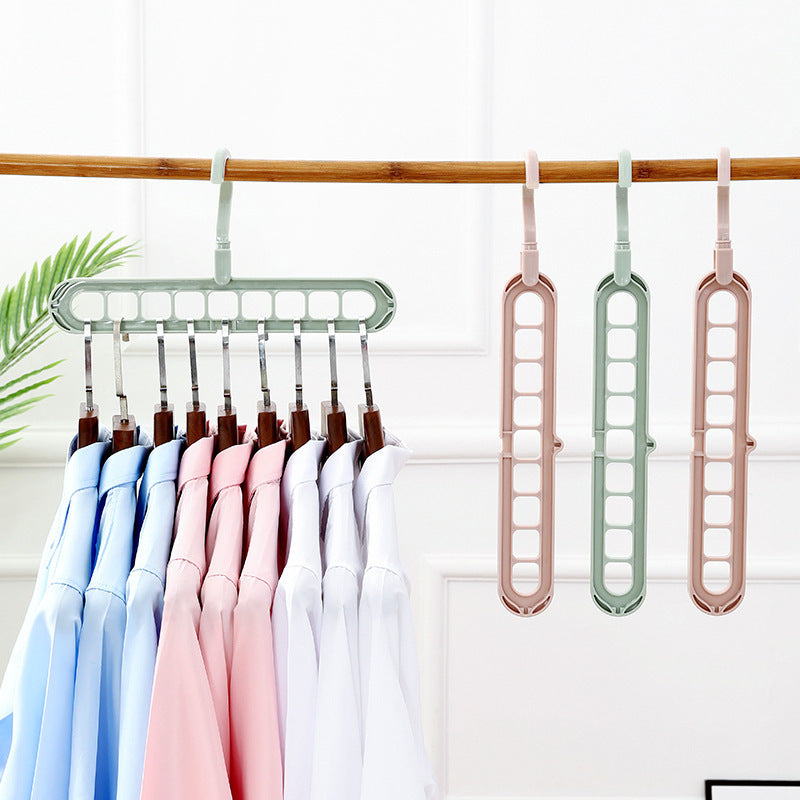 Multi-functional Nine-hole Clothes Hanger Household